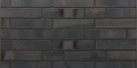 Клинкерная плитка для фасада Stroeher Brickwerk 650 eisenschwarz рельефная, 240*71*12 мм