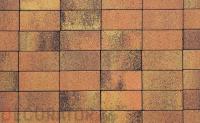 Плитка тротуарная ВЫБОР ЛА-Линия 5П.8 Листопад гладкий Саванна коричнево-оранжево-желтый, 600*300*80 мм