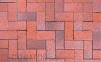 Клинкерная тротуарная брусчатка мозаичная (4 части) ABC Eisenschmelz-bunt-geflammt, 240*60/60*60*62 мм