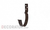 Крюк крепления желоба короткий AQUASYSTEM покрытие PURAL, с комплектом крепления темно-коричневый RR 32 D 125 мм