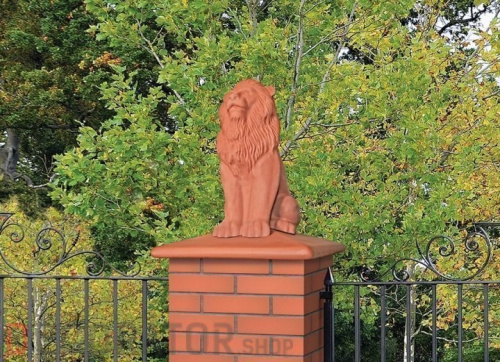 Клинкерный заборный оголовок KING KLINKER Lion Рубиновый красный (01), 445*445*520 мм в Воронеже