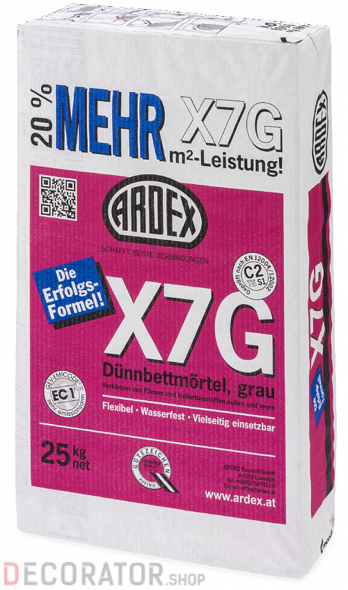 Плиточный клей ARDEX X 7 G ERFOLGSFORMEL