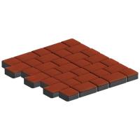 Тротуарная плитка SteinRus  Инсбрук Альт Дуо, 60 мм, Красный, гладкая