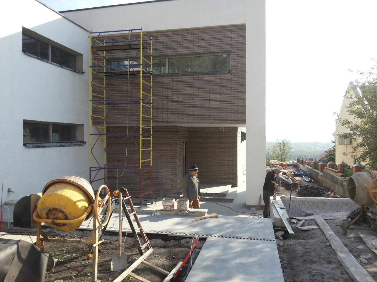 Монтаж клинкерных ступеней и плитки