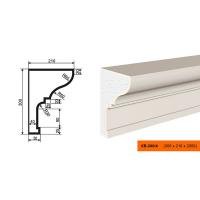 Карниз фасадный LEPNINAPLAST КВ-300/4, 2000*210*300 мм