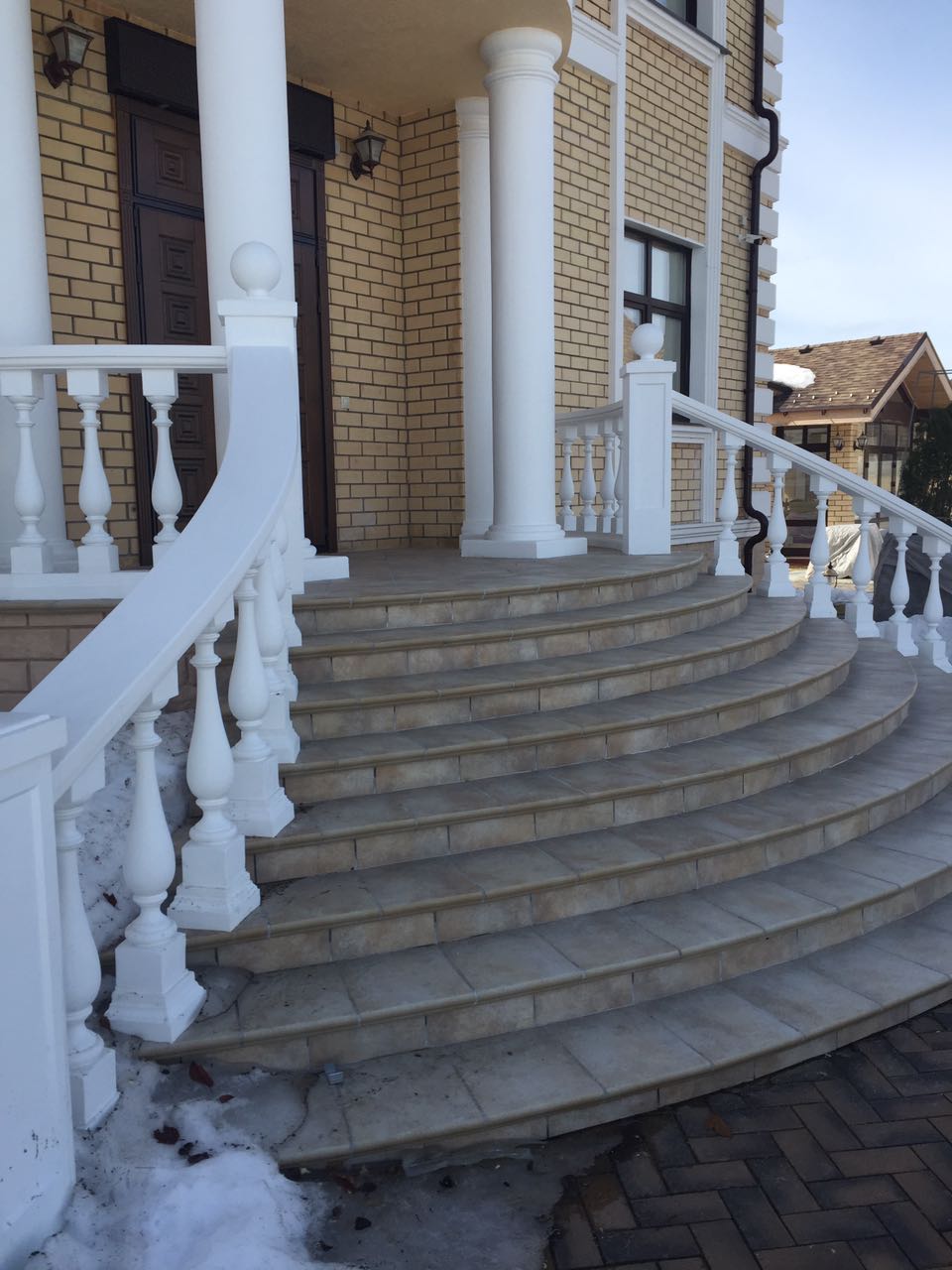 Монтаж клинкерных ступеней и плитки