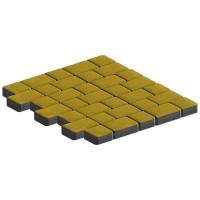 Тротуарная плитка SteinRus  Инсбрук Альт Дуо, 40 мм, Желтый, гладкая