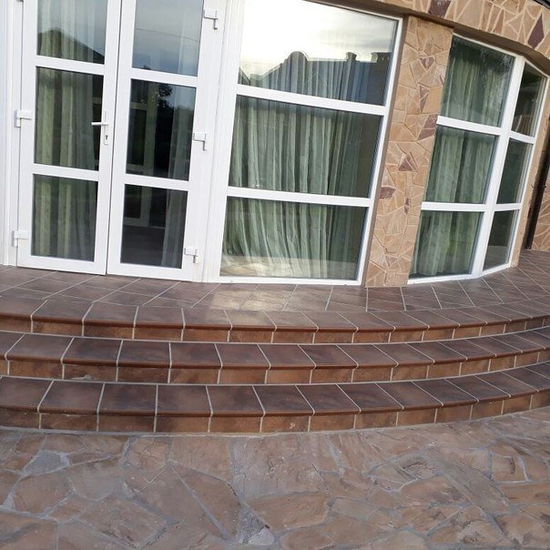 Монтаж клинкерных ступеней и плитки