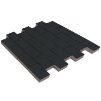 Тротуарная плитка SteinRus Грас, 80 мм, Черный, гладкая