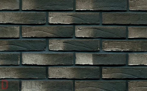 Кирпич клинкерный Muhr 38 Schwarz weiss Wasserstrich, 240*52*52 мм в Воронеже