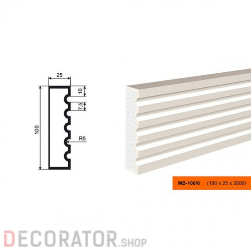Молдинг LEPNINAPLAST МВ-100/6, 2000*100*25 мм в Воронеже