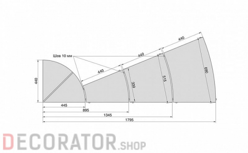 Тротуарная плитка радиальная White Hills, R4 901-24 в Воронеже