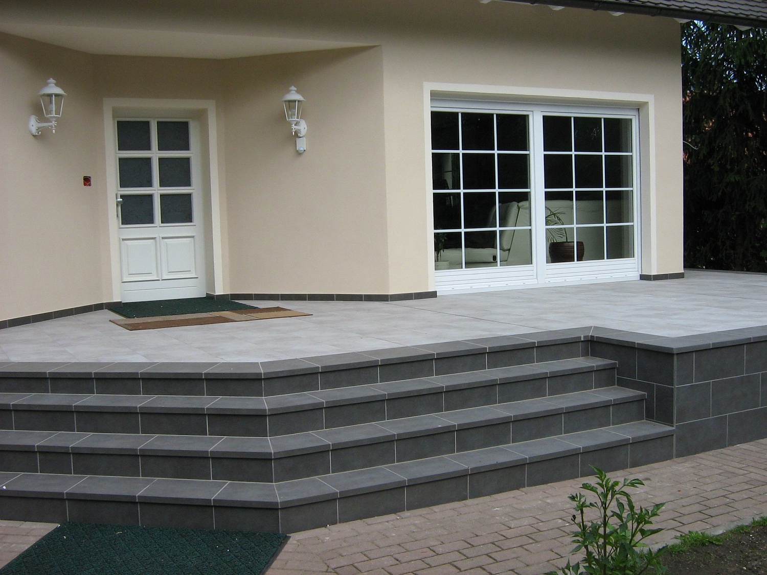 Монтаж клинкерных ступеней и плитки