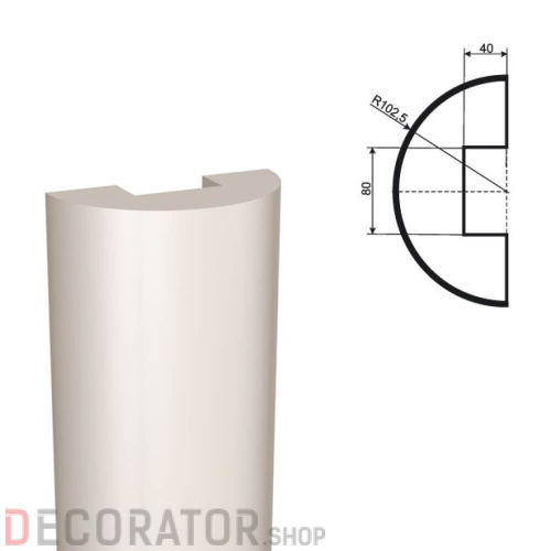 Полуколонна фасадная LEPNINAPLAST КЛВ-205/2 HALF, 2500*102,5*102,5 мм в Воронеже