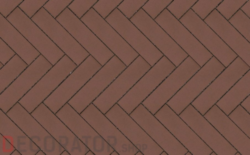 Клинкерная тротуарная брусчатка Lode Brunis коричневая шероховатая, 250*65*45 мм в Воронеже
